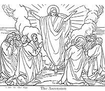 The Ascension Free Bible Coloring Page