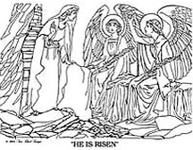 He Is Risen, Resurrection Bible Coloring Pages