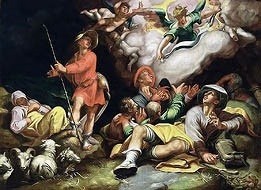 Annunciation to the Shepherds by Abraham Bloemaert