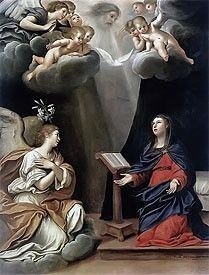 Annunciation by Francesco Albani, High Resolution Christian Art