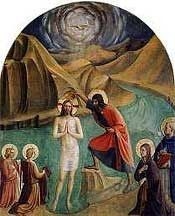 Fra Angelico fresco Baptism of Christ