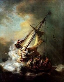 Christ In the Storm on the Sea of Galilee by Rembrandt van Rijn in high resolution