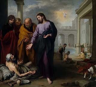 Christ Healing the Paralytic at the Pool of Bethesda by Murillo