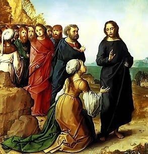Christ and the Canaanite Woman by Juan de Flandes