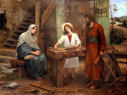 Jesus Helping St Joseph In His Carpenters Shop, Church Of St Joseph, Nazareth
