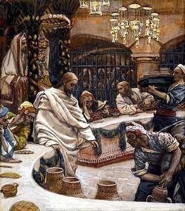 Jesus turns water into wine by James Tissot