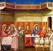 Marriage at Cana by Giotto, royalty free images