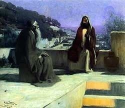 Nicodemus Visiting Jesus by Henry Ossawa Tanner