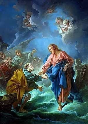 Saint Peter Invited To Walk On The Water by Francois Boucher