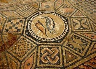 Ancient Fish Symbol Mosaic
