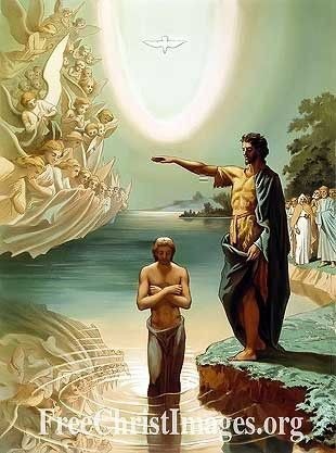 Baptism of Jesus by John The Baptist images