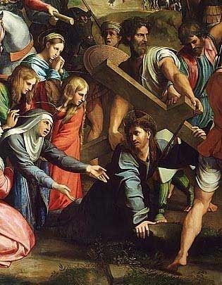 Christ Falls on the Way to Calvary by Raphael