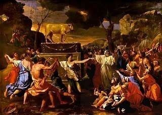Adoration of the Golden Calf by Nicolas Poussin