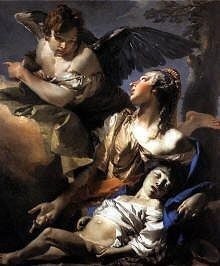 Hagar and Ishmael and the Angel by Giovanni Battista Tiepolo