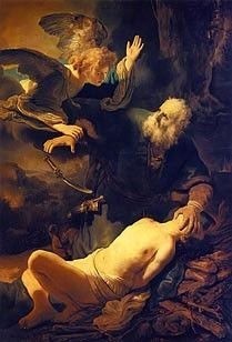 Abraham and Isaac by Rembrandt van Rijn, high resolution