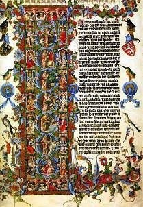 Initial Letter L of Genesis Illuminated Manuscript, Wenceslas Bible