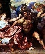 Samson and Delilah painting by Anthonis van Dyck, free bible art