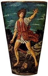 Youthful David painting by Andrea del Castagno
