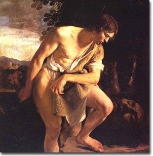David contemplating the death of Goliath