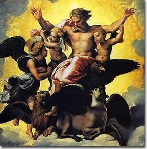 The Vision of Ezekiel by Raphael, high resolution image
