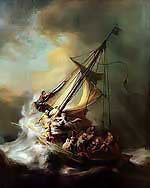 Christ in the Storm Rembrandt print