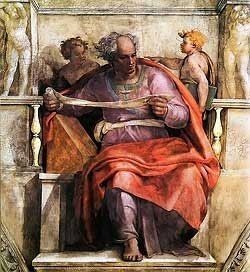 Prophet Joel by Michelangelo, Sistine Chapel